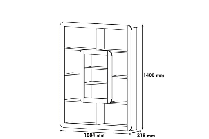 Kirjahylly Amtorp 109 cm - Ruskea/Keltainen - Säilytys - Hylly - Kirjahylly