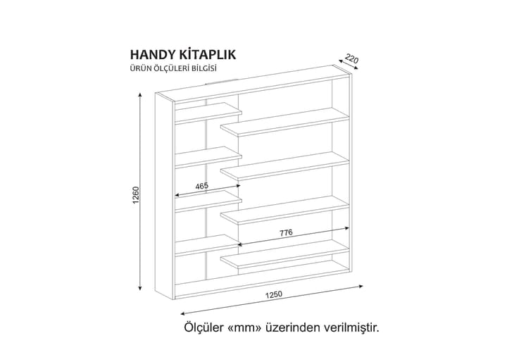 Kirjahylly Clora Suuri - Säilytys - Hylly - Kirjahylly