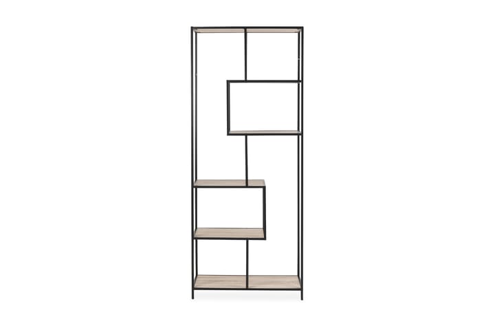 Kirjahylly Walmon 77x185 cm Vaihtelevat hyllyt - Musta/Harmaa - Säilytys - Hylly - Kirjahylly