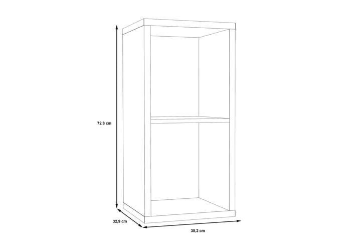 Kirjahylly Mccomish 40x73 cm - Ruskea - Säilytys - Hylly - Kirjahylly