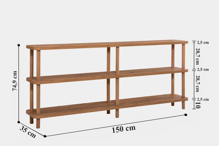 Kirjahylly Zakkum 150x74,9 cm - Vihreä - Säilytys - Hylly - Kirjahylly