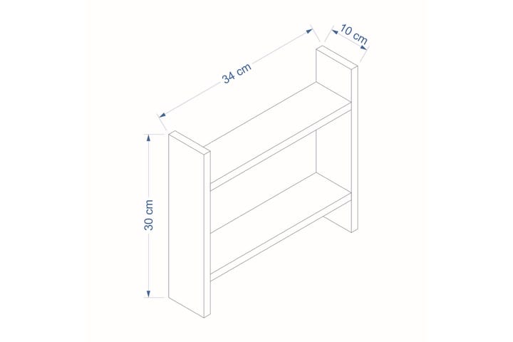 Endicott Hyllystö 34x10 cm - Antrasiitti - Säilytys - Hylly - Säilytyshylly - Varastohylly