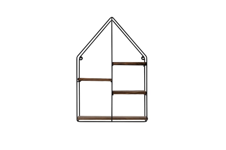 Seinähylly Candidum 60x15 cm 4 hyllyä - Musta/Tummanruskea - Säilytys - Hylly - Seinähylly