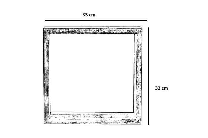 Seinähylly Zakkum 33x33 cm - Ruskea - Säilytys - Hylly - Seinähylly