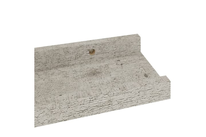 Seinähyllyt 2 kpl betoninharmaa 40x9x3 cm - Harmaa - Säilytys - Hylly - Seinähylly