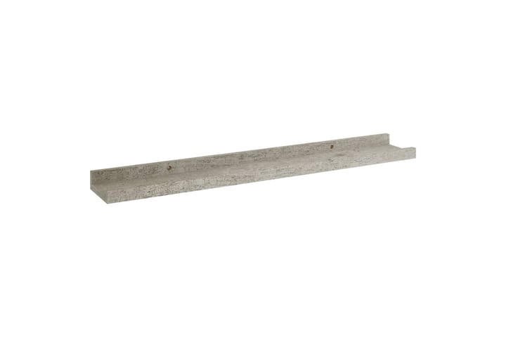 Seinähyllyt 2 kpl betoninharmaa 60x9x3 cm - Harmaa - Säilytys - Hylly - Seinähylly