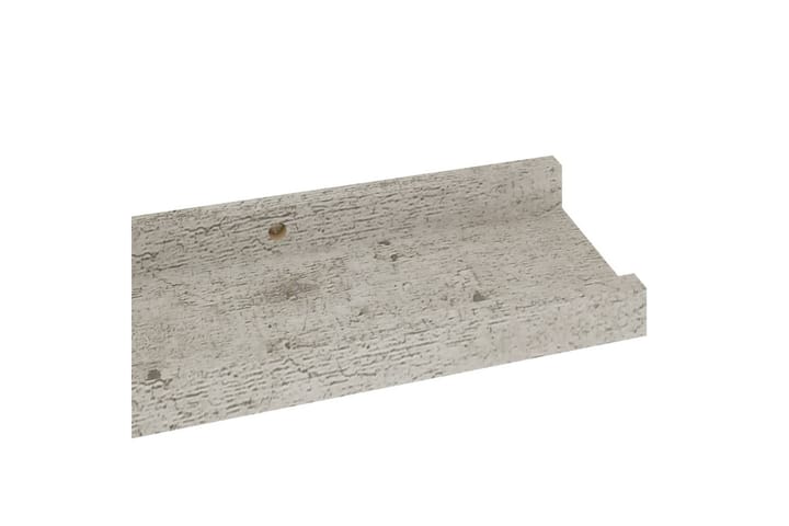 Seinähyllyt 2 kpl betoninharmaa 60x9x3 cm - Harmaa - Säilytys - Hylly - Seinähylly