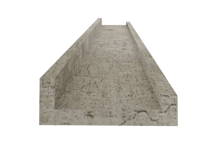 Seinähyllyt 2 kpl betoninharmaa 80x9x3 cm - Harmaa - Säilytys - Hylly - Seinähylly