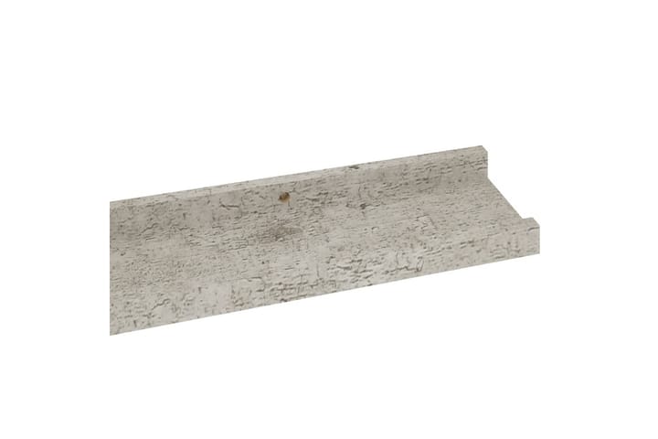 Seinähyllyt 2 kpl betoninharmaa 80x9x3 cm - Harmaa - Säilytys - Hylly - Seinähylly