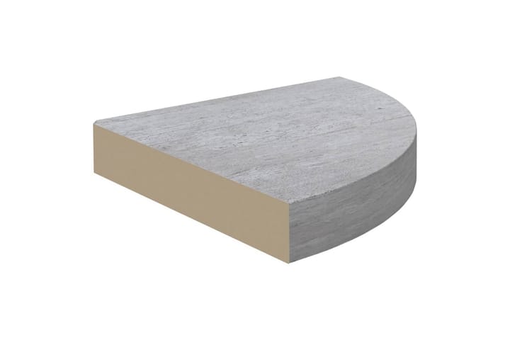 Seinäkulmahyllyt 2 kpl betoninharmaa 35x35x3,8 cm MDF - Harmaa - Säilytys - Hylly - Kulmahylly