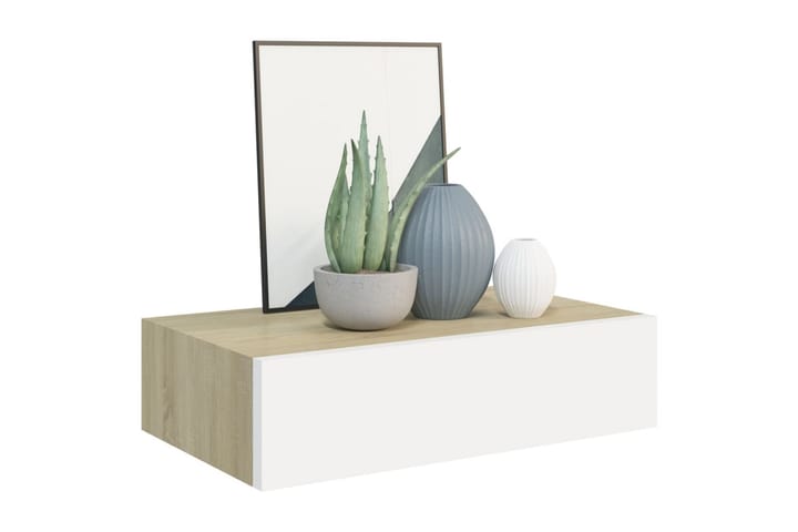 Seinälaatikkohyllyt 2 kpl 40x23,5x10 cm MDF - Harmaa - Seinähylly - Keittiöhylly - Hylly