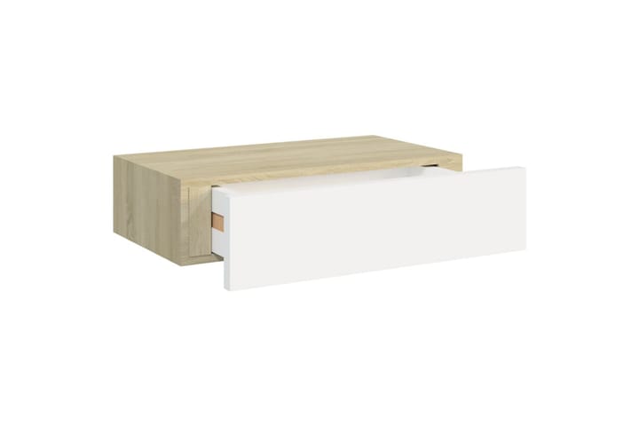 Seinälaatikkohyllyt 2 kpl 40x23,5x10 cm MDF - Harmaa - Säilytys - Hylly - Seinähylly