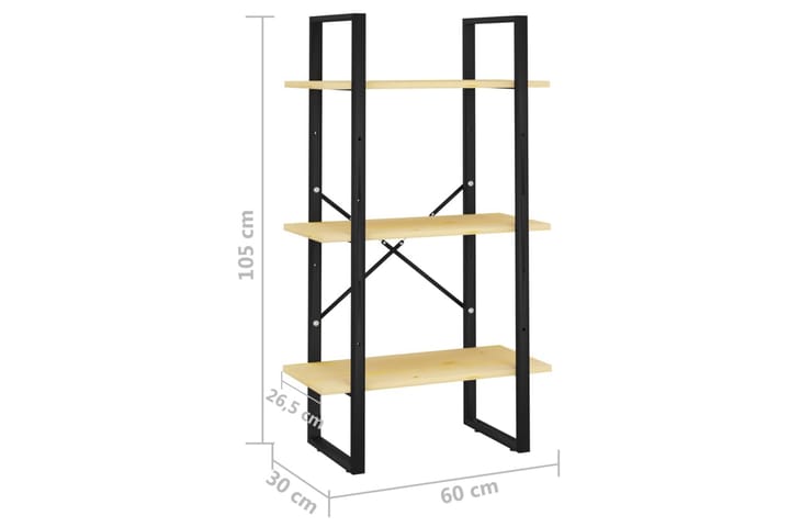 Varastohylly 60x30x105 cm täysi mänty - Säilytys - Hylly - Kirjahylly