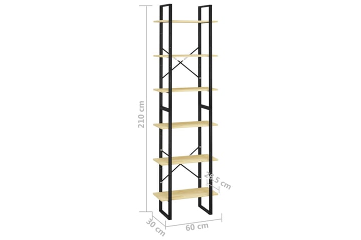 Varastohylly 60x30x210 cm täysi mänty - Säilytys - Hylly - Kirjahylly