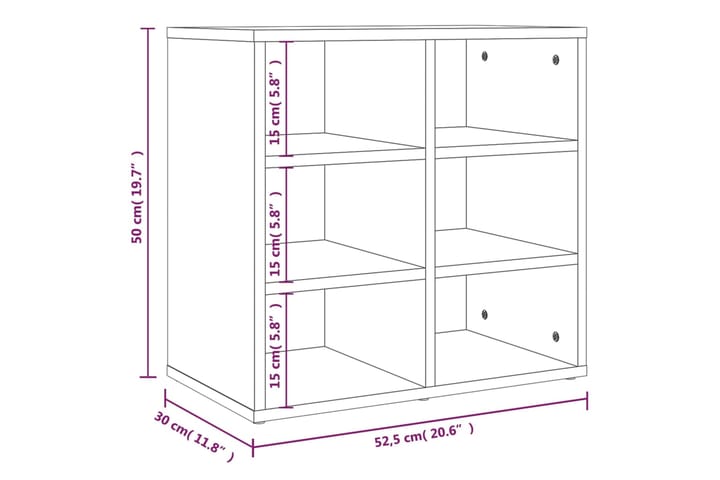 beBasic Kenkäkaapit 2 kpl ruskea tammi 52,5x30x50 cm - Ruskea - Säilytys - Kenkäsäilytys - Kenkäkaappi