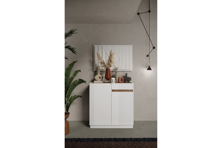 Fantasy Highboard 105x107 cm - Valkoinen - Säilytys - Kaappi - Säilytyskaappi