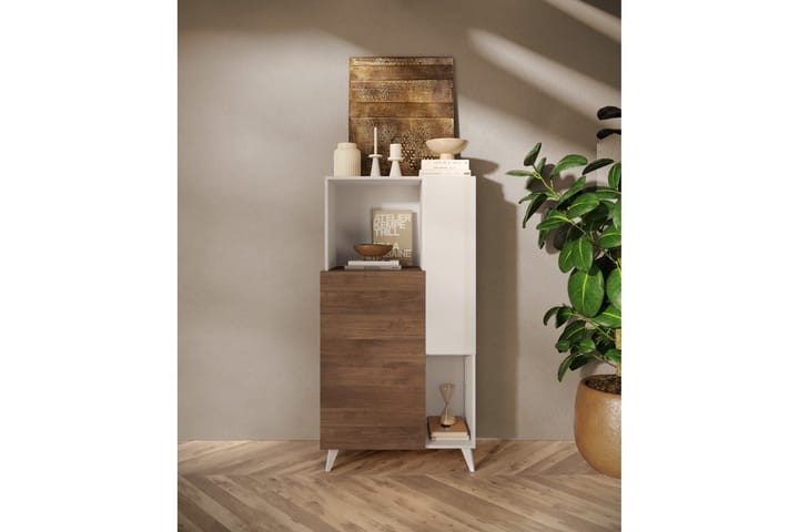 Monaco Highboard 81x154 cm - Valkoinen - Säilytys - Kaappi - Säilytyskaappi