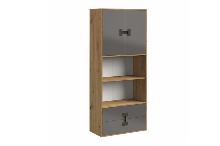 Highboard Castlebay - Harmaa High Gloss - Säilytys - Kaappi - Säilytyskaappi