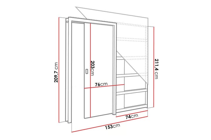 Highboard Clonmore - Ruskea - Säilytys - Kaappi - Säilytyskaappi