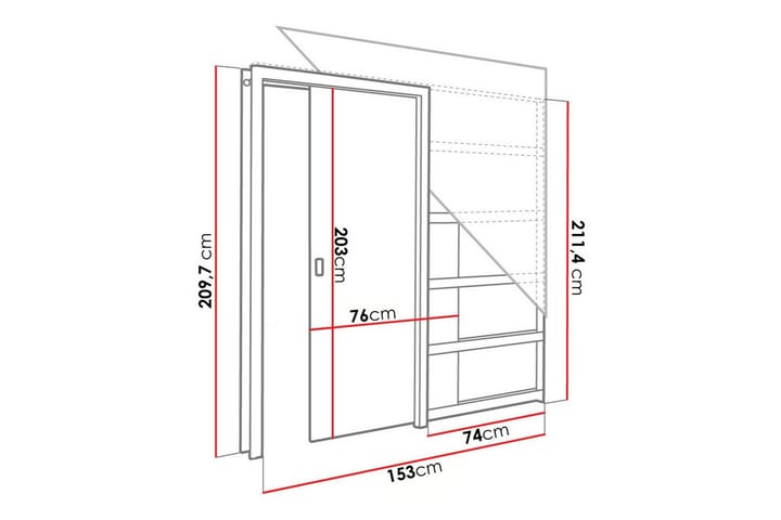 Highboard Clonmore - Tummanruskea - Säilytys - Kaappi - Säilytyskaappi