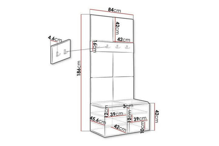 Highboard Dunvegan - Ruskea - Säilytys - Kaappi - Säilytyskaappi