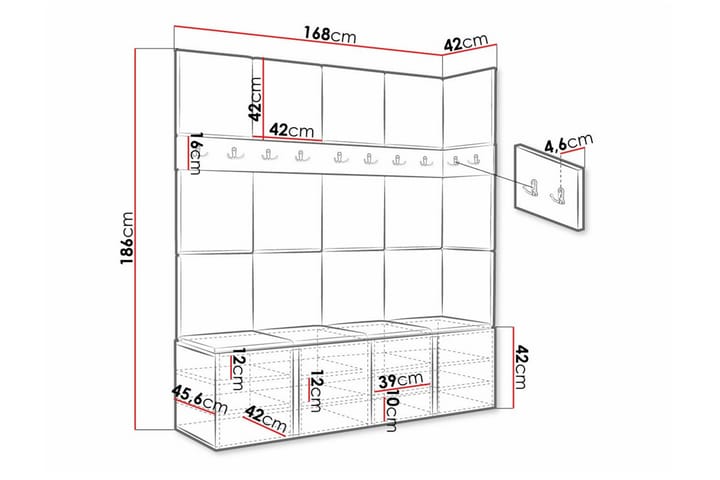 Highboard Dunvegan - Ruskea - Säilytys - Kaappi - Säilytyskaappi