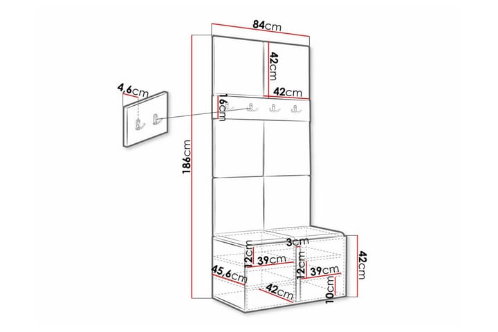 Highboard Dunvegan - Ruskea - Säilytys - Kaappi - Säilytyskaappi