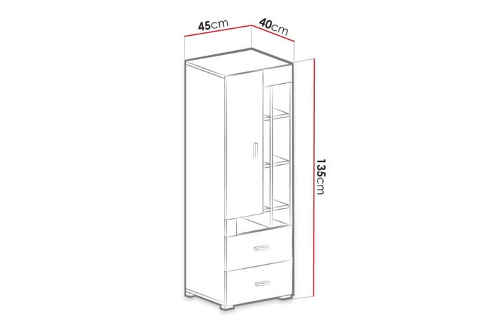 Highboard Edinbane - Lila - Säilytys - Kaappi - Säilytyskaappi