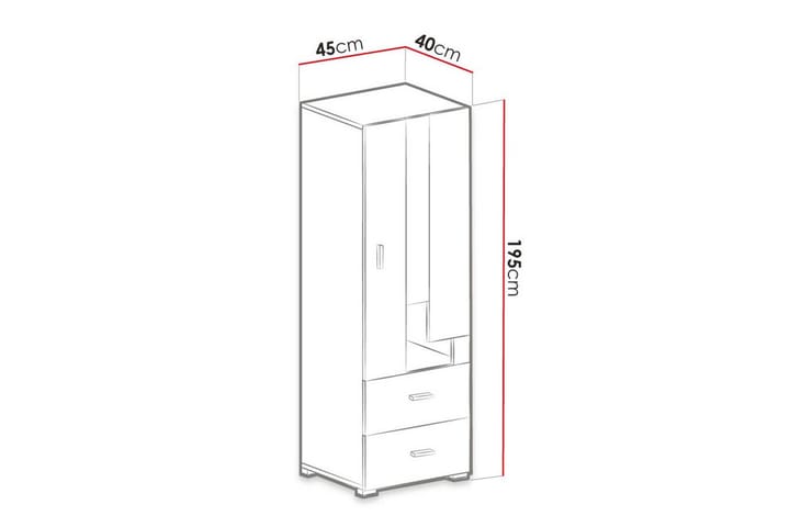 Highboard Edinbane - Ruskea - Säilytys - Kaappi - Säilytyskaappi