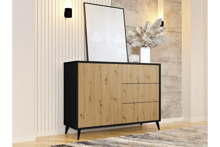 Highboard Kintore - Musta - Säilytys - Kaappi - Säilytyskaappi