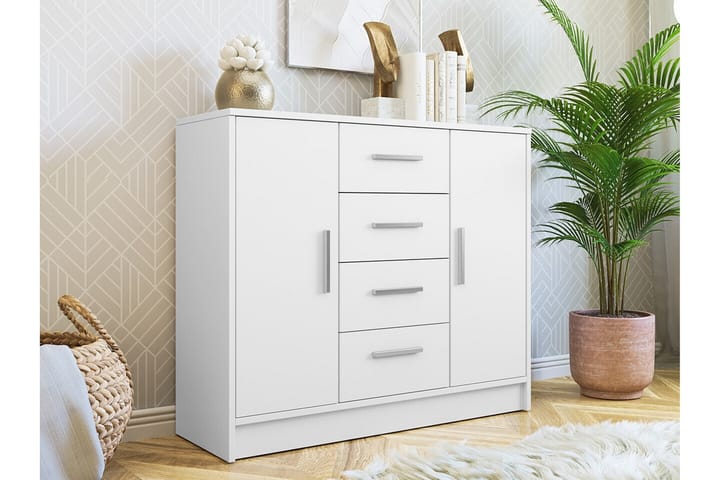 Highboard Kintore - Valkoinen - Säilytys - Kaappi - Säilytyskaappi