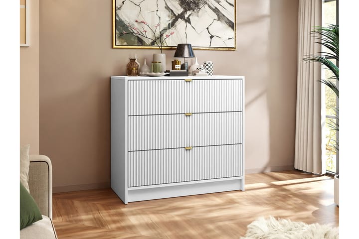 Highboard Novaj - Valkoinen - Säilytys - Kaappi - Säilytyskaappi