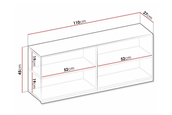 Highboard Rathmore - Vaaleanharmaa - Säilytys - Kaappi - Säilytyskaappi