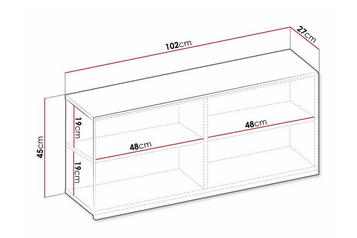 Highboard Rathmore - Vaaleanruskea - Säilytys - Kaappi - Säilytyskaappi