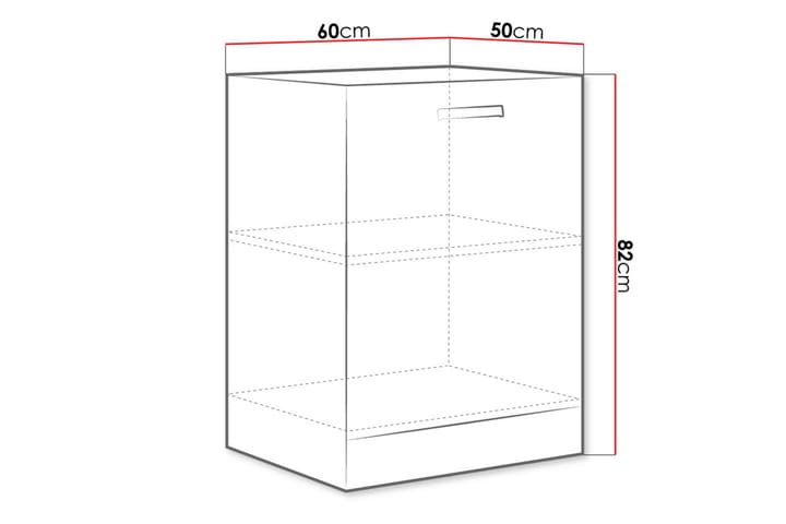 Kaappi ovilla Multiline 60x50x82 cm - Harmaa - Säilytys - Kaappi - Säilytyskaappi