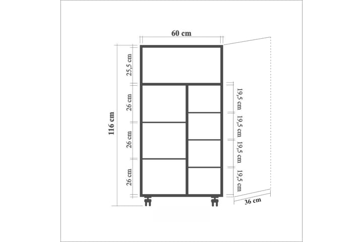 Keittiökaappi Kicker 116 cm - Puu/Luonnonväri - Säilytys - Kaappi - Säilytyskaappi