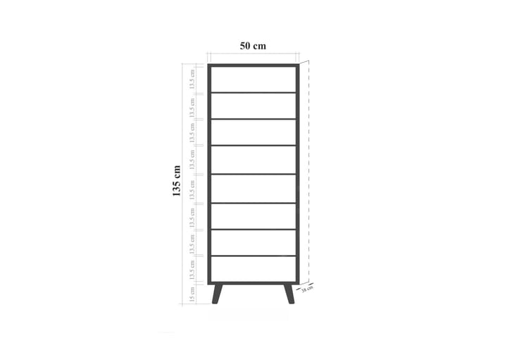 Kenkäkaappi Igrario 50 cm - Vaaleanruskea - Säilytys - Kaappi - Säilytyskaappi