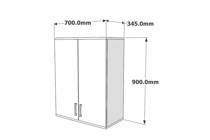 Kylpyhuonekaappi Goughnour 70 cm - Valkoinen - Säilytys - Kaappi - Säilytyskaappi