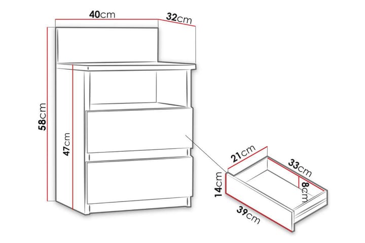 Säilytyskaappi Charlise 33 cm - Valkoinen - Säilytys - Kaappi - Säilytyskaappi