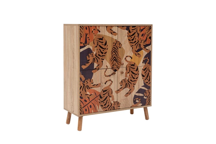 Tigris Highboard 95x111 cm Monivärinen - Hanah Home - Säilytys - Kaappi - Säilytyskaappi