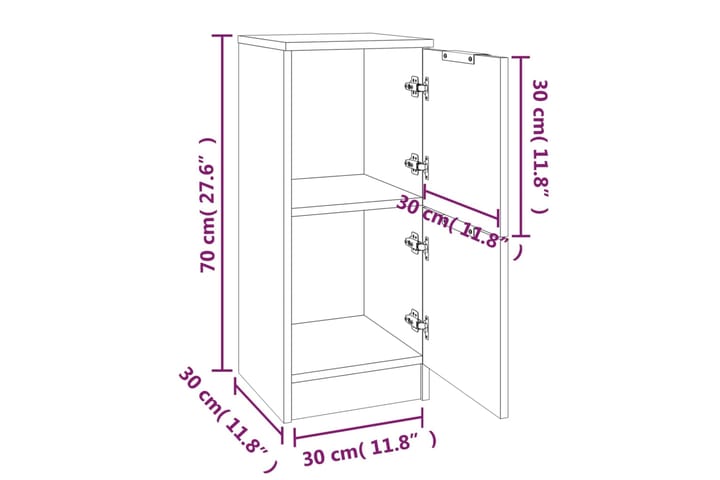 beBasic Senkit 2 kpl korkeakiilto valkoinen 30x30x70 cm tekninen puu - Valkoinen - Säilytys - Kaappi - Säilytyskaappi - Toimistokaappi - Asiakirjakaappi