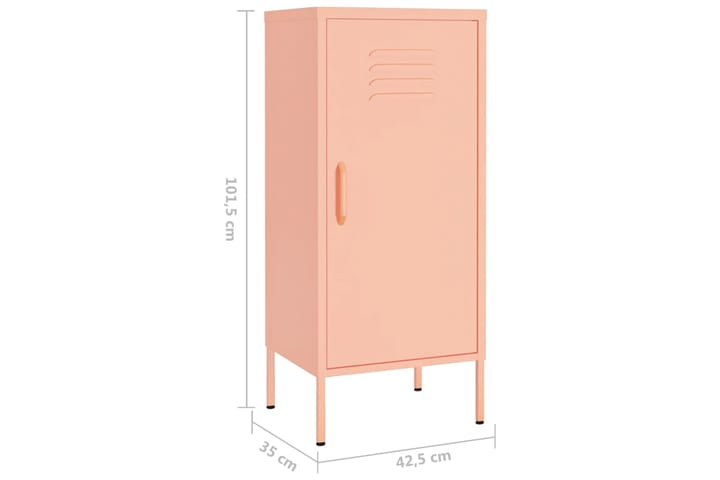 beBasic Varastokaappi pinkki 42,5x35x101,5 cm teräs - Pinkki - Säilytys - Kaappi - Säilytyskaappi - Toimistokaappi - Arkistokaappi & kansiokaappi