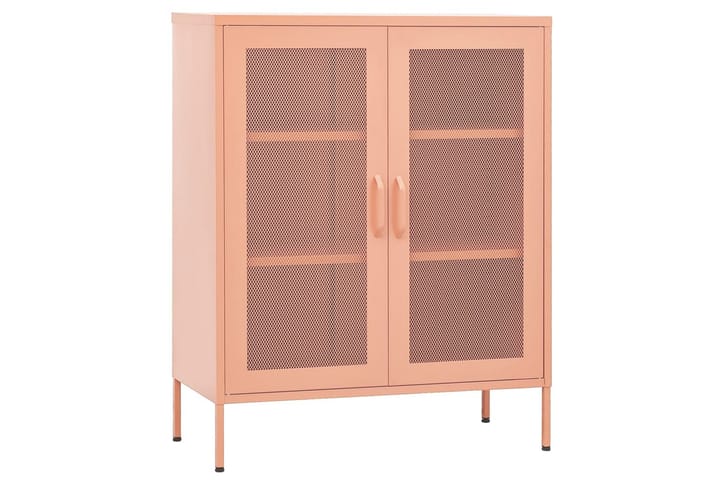 Varastokaappi pinkki 80x35x101,5 cm teräs - Säilytys - Kaappi - Säilytyskaappi