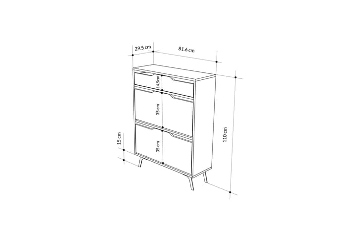 Astat Kenkäkaappi 81,6 cm - Antrasiitti - Säilytys - Kenkäsäilytys