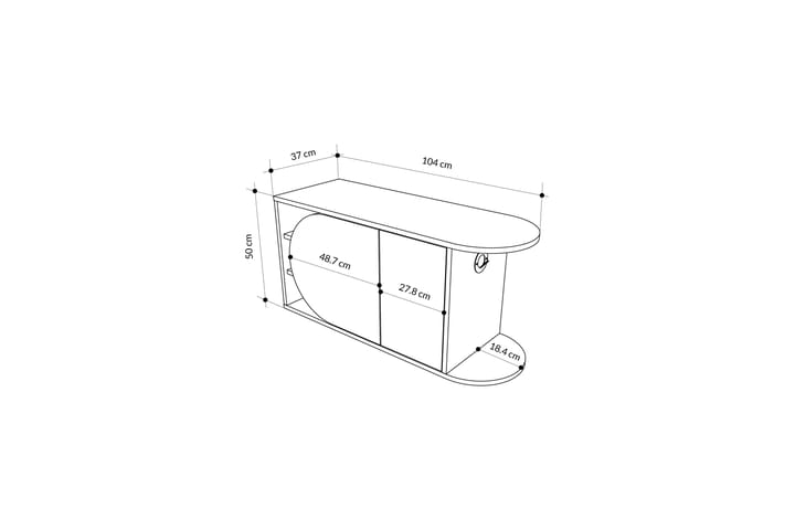 Berriaren Kenkäkaappi 104 cm - Ruskea/Valkoinen - Säilytys - Kenkäsäilytys