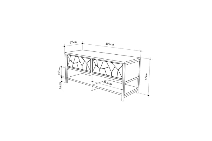 Inola Kenkäkaappi 105 cm - Ruskea - Säilytys - Kenkäsäilytys