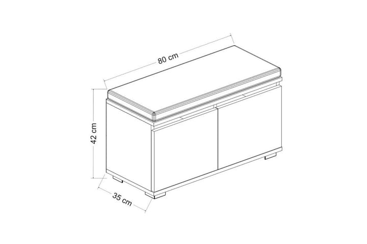 Kenkäkaappi Drago 80 cm - Pähkinä/Musta - Säilytys - Kenkäsäilytys - Kenkäkaappi