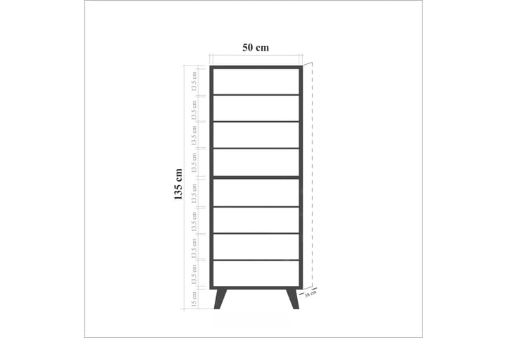 Kenkäkaappi Gillberga 50 cm - Ruskea - Säilytys - Kenkäsäilytys - Kenkäkaappi