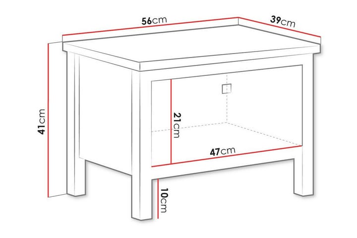 Kenkäkaappi Hykeham 56x39 cm - Musta - Säilytys - Kenkäsäilytys - Kenkäkaappi