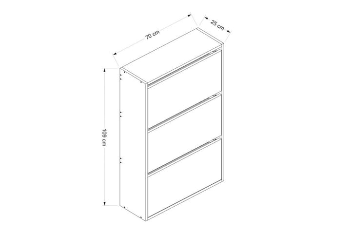 Kenkäkaappi Shett 70 cm - Valkoinen - Säilytys - Kenkäsäilytys - Kenkäkaappi